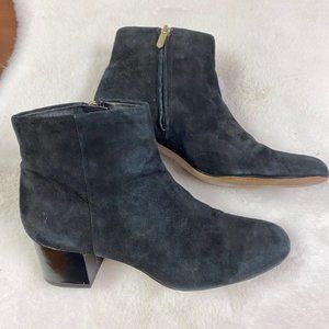Sam Edelman Black Suede Block Heel‎ Booties, size 8.5